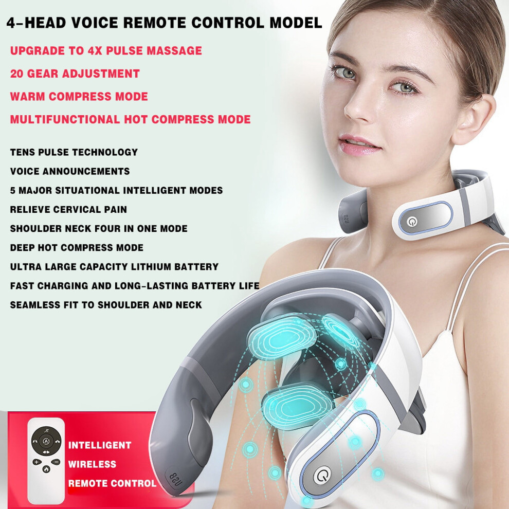 Quinlirra Heated Neck Massager for Pain Relief and Muscle
