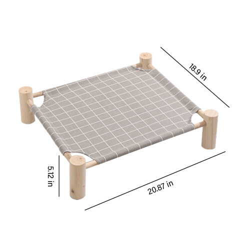 Dog Hammock Bed Wooden Elevated Pet Bed 1 Pack 2