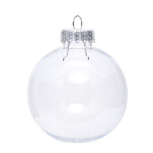 Adornos de bolas de cristal transparente de 8 cm (12 unidades), decoración colgante para árbol de Navidad rellenable, juego de adornos navideños