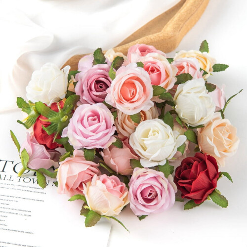 Artificial Roses Silk Wreaths 100PCS 1