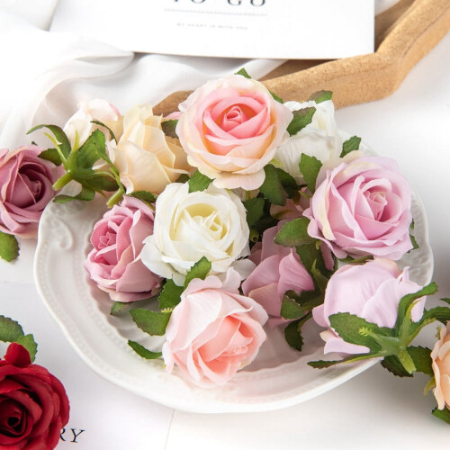 Artificial Roses Silk Wreaths 100 pcs 2