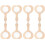 Wooden Handheld Cosmetic Mirror Unpainted 8 pcs 1