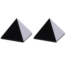 Meditační kameny z obsidiánových pyramid, bytová dekorace, 2 kusy