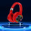 Quinlirra Wireless Gaming Headset Bluetooth 5.0 Red 1