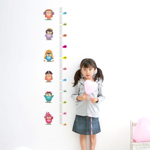 Owl Kids Height Chart Wall Sticker 1 Piece