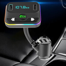 Bluetooth 5.0 FM transmitter with color screen, QC3.0 USB