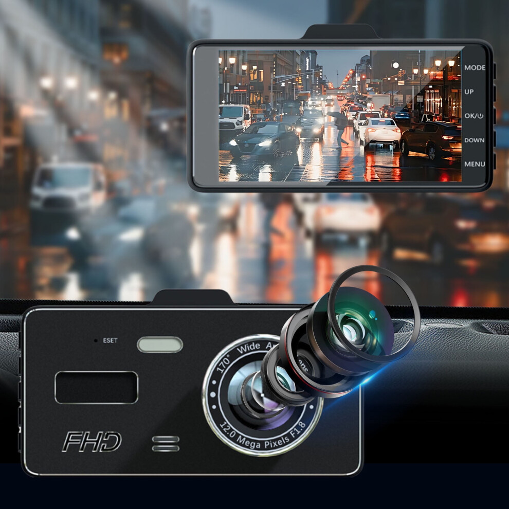 Quinlirra 1080P Dash Cam With Night Vision And Wide-Angle 972700583094