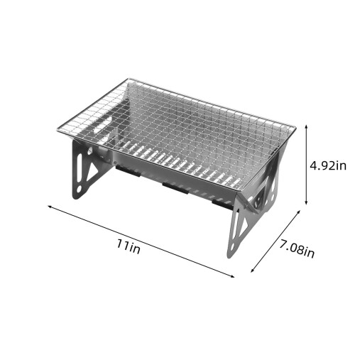 Ruhiku charcoal grill portable folding 8 inch 2
