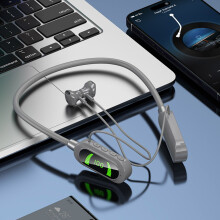 Écouteurs intra-auriculaires Bluetooth Quinlirra Neckband 200H, extra longs, stéréo, avec microphone et haut-parleurs à armature équilibrée.