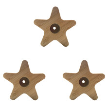 Wooden Star-Shaped Stand Holder Base Plate Rack 3pcs