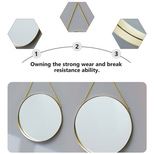 Wall Mounted Gold Round Mirror for Vanity Makeup 1