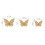 Gold Butterfly Wall Stickers 3D Removable 12 pcs 3