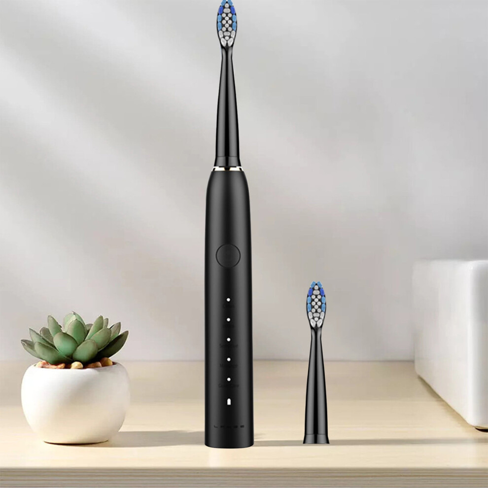 Electric Toothbrush for Adults with 2 Heads and 5 Modes