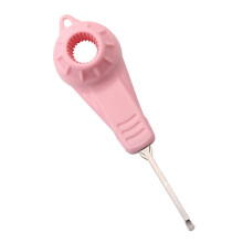 Ouvre-bouteille pratique, couvercle pour bouteille de bière, sac à gelée, acier inoxydable ABS rose