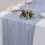 Boho Gauze Table Runner Blue Soft Crinkled Polyester 1 Pack 6