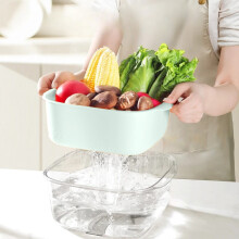 Bol multifonctionnel Txmfgh pour le nettoyage des fruits et légumes avec passoire pour évier de cuisine, idéal pour rincer et égoutter les