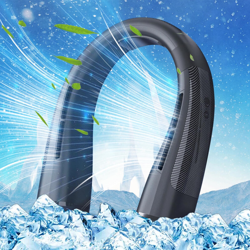 Hanging Neck Bladeless Fan Usb Rechargeable Portable 908436995733