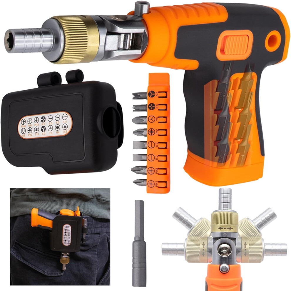 Adjustable Ratchet Bit Screwdriver Set 12-Piece 908436331449