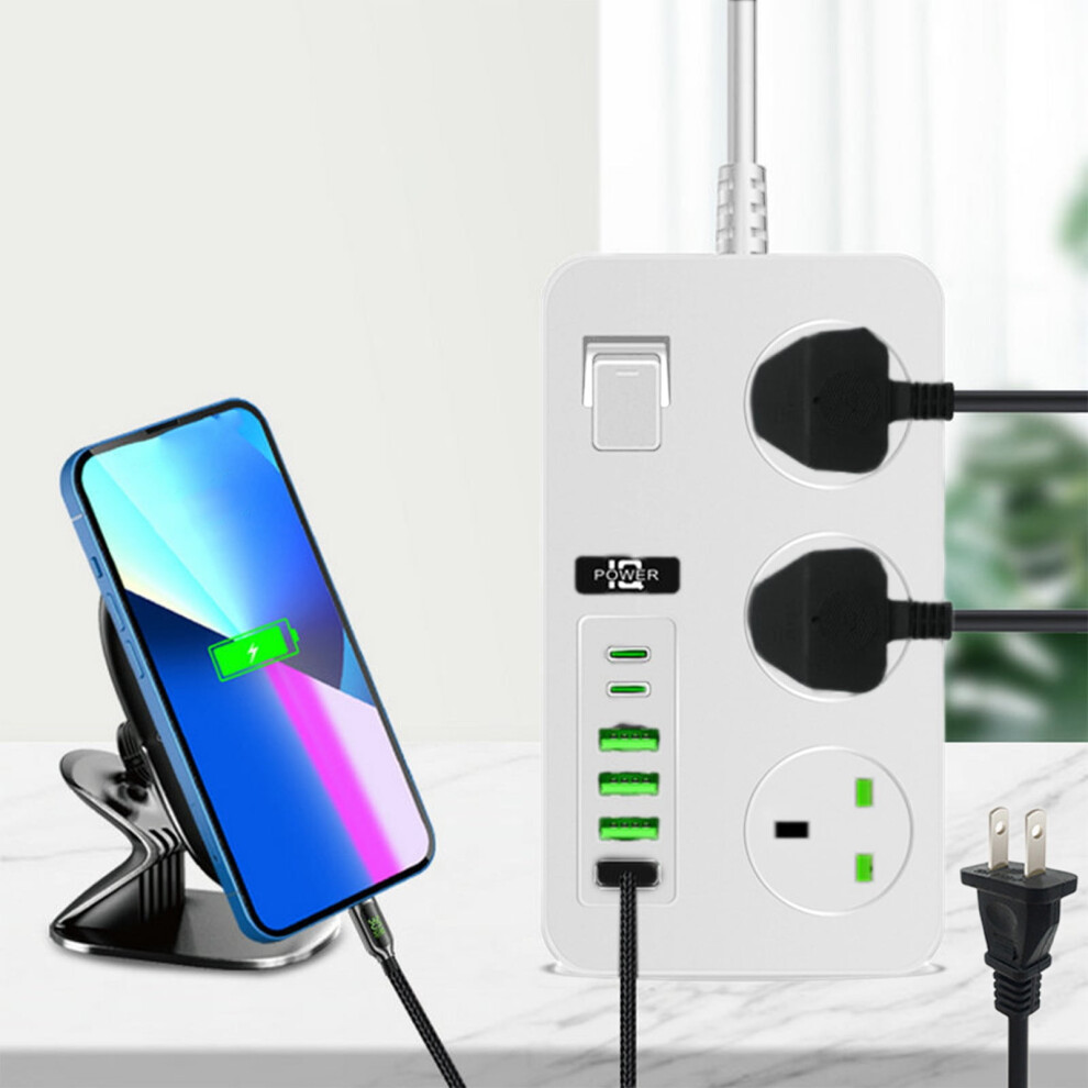 Quinlirra Power Strip 3 Outlets 6 Usb 3000W 908436331593