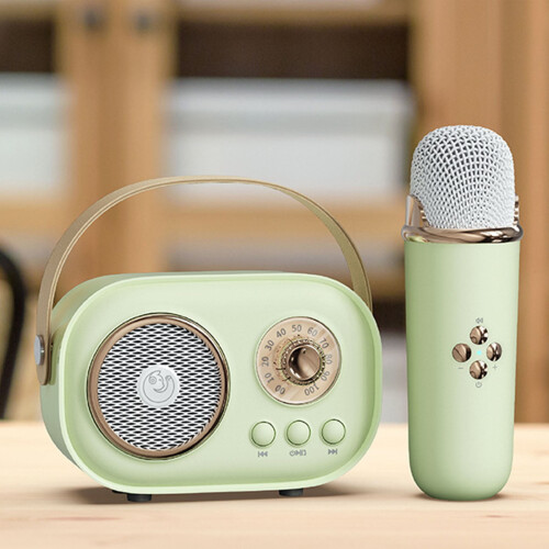 Μίνι φορητή μηχανή καραόκε Bluetooth ηχείο ρετρό 2