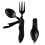Bottle Opener Three-in-One Multi-Tool Camping Folding Comfortable Grip Hook Design Stainless Steel Folding Spoon Fork 1