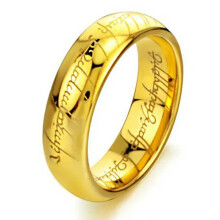RSAMD Fashion Lord of the Rings De Ene Ring Lotr Roestvrijstalen Herenring Maat 6-12 - Goud - 7