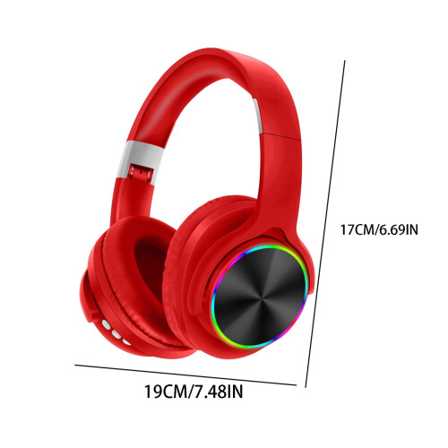 Quinlirra Wireless Gaming Headset Bluetooth 5.0 Red 2