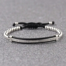 Fashion Micro Pave Beaded Crown Bracelet Silver 10 pcs