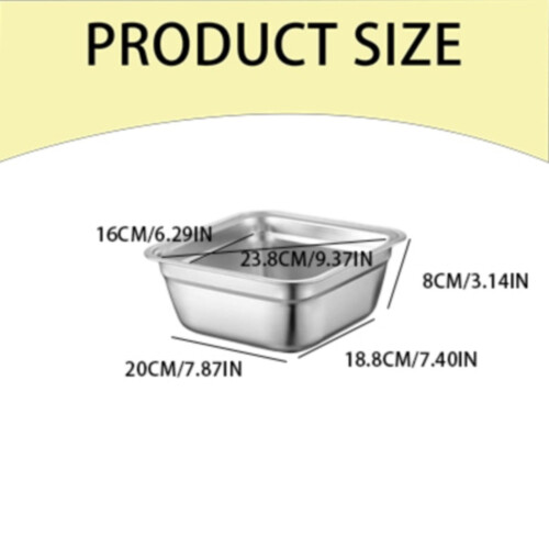 Stackable Square Sink Basin Space-Saving Smooth Edge 1 Pack 2