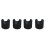 16pcs HIFI Cable Stand Booster Holder Support Frame Anti-Shock Foot Multi-Function Speaker Cable Trailing Pad Black 3