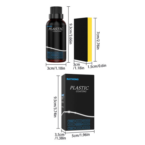 VALSEEL Car Plastic Restorer 50ml Black Restoring Coating 2