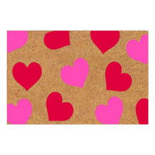 Valentinsdag dørmåtte med hjertedesign, skridsikker 23,6x15,75