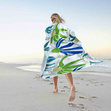 Serviette de plage en microfibre Ozmmyan 71 x 152 cm - Légère, anti-sable, colorée, multi-usage pour les voyages et la piscine - Liquidation
