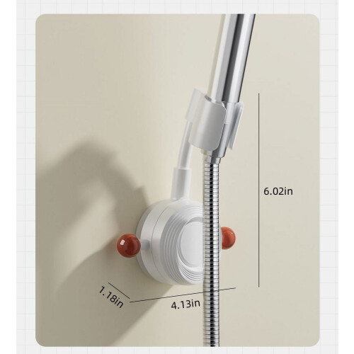 Quinlirra Adjustable Suction Cup Showerhead Bracket 1