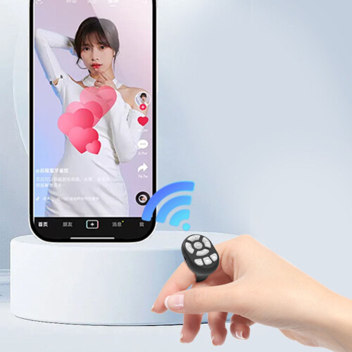 Telecomando wireless Bluetooth per scorrere video e scattare selfie 2