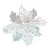 Christmas Tree Pendant Glitter White 12cm Plastic Star 1