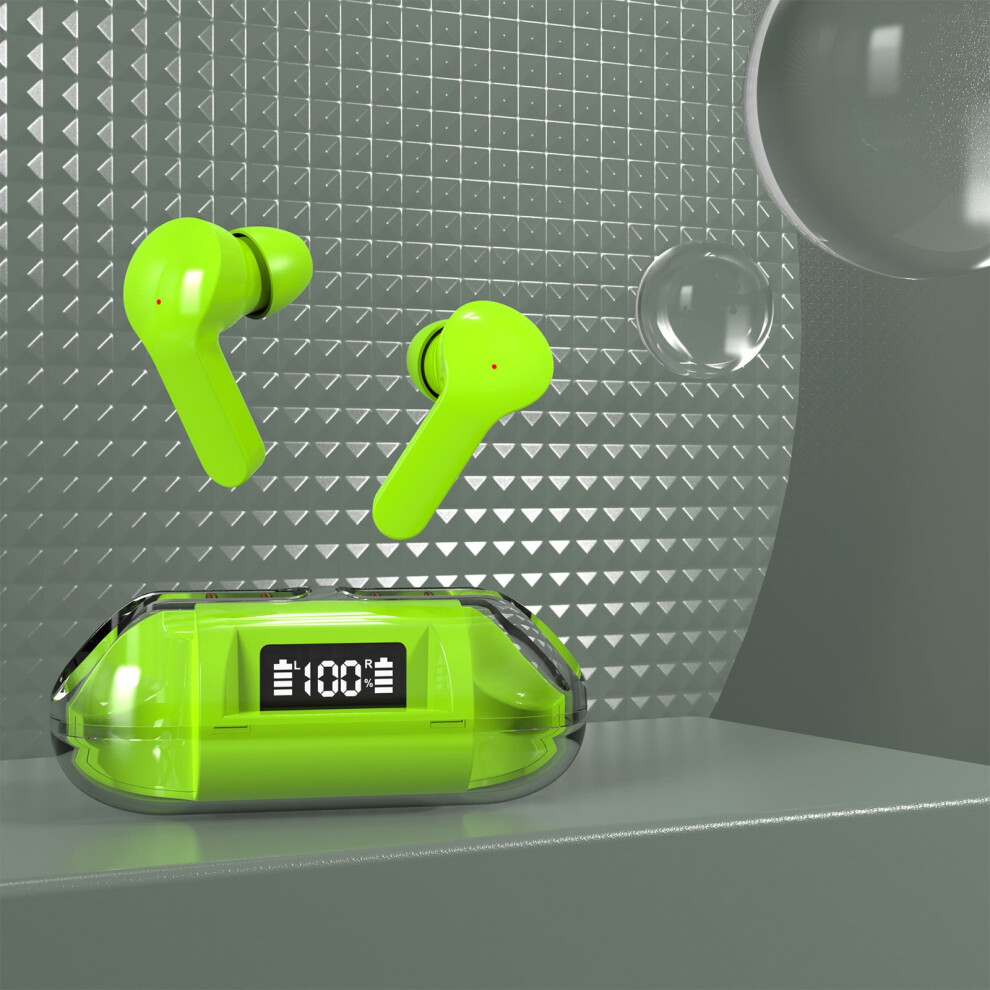 Ozmmyan Bluetooth 5.3 Transparent Display In-Ear Headphones 971050909714