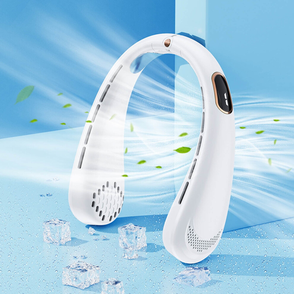 Ozmmyan Usb Rechargeable Neck Fan 5-Speed Wearable 971050914558