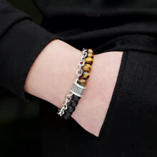 Tiger Eye Charm Bracelet for Men and Women Natural Stone