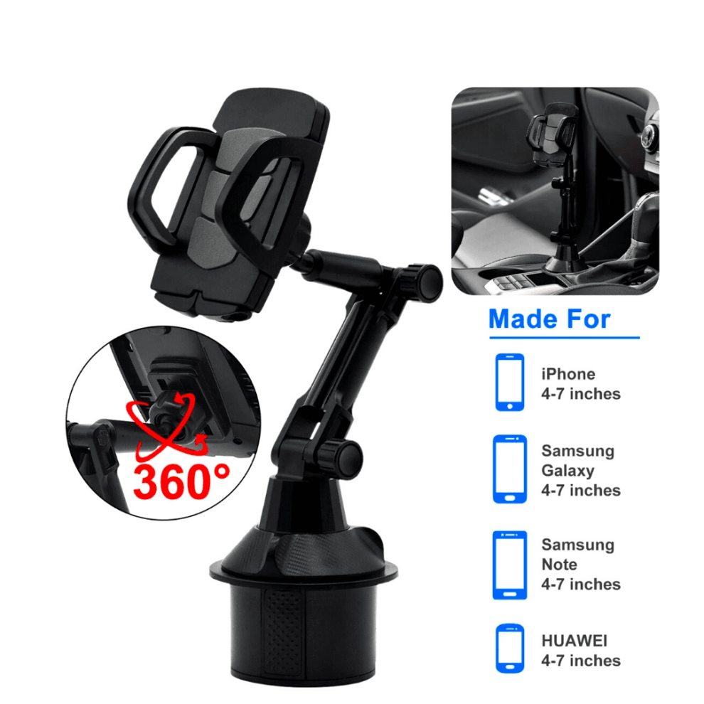 Car Cup Holder Mount With 360 Adjustable Gooseneck 971050903958