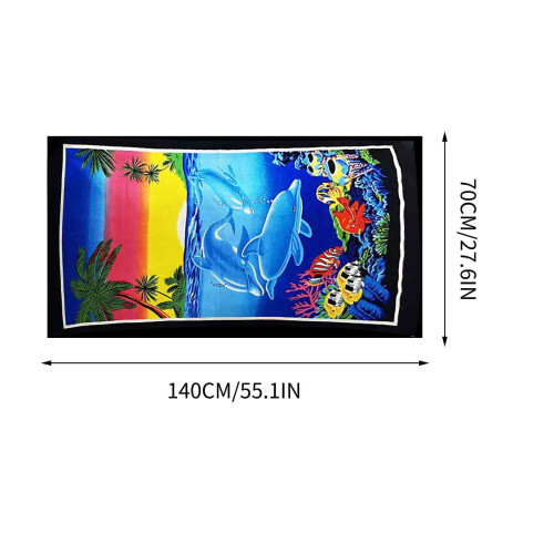Serviette de plage à séchage rapide, imprimé tropical, 140 x 70 cm 2