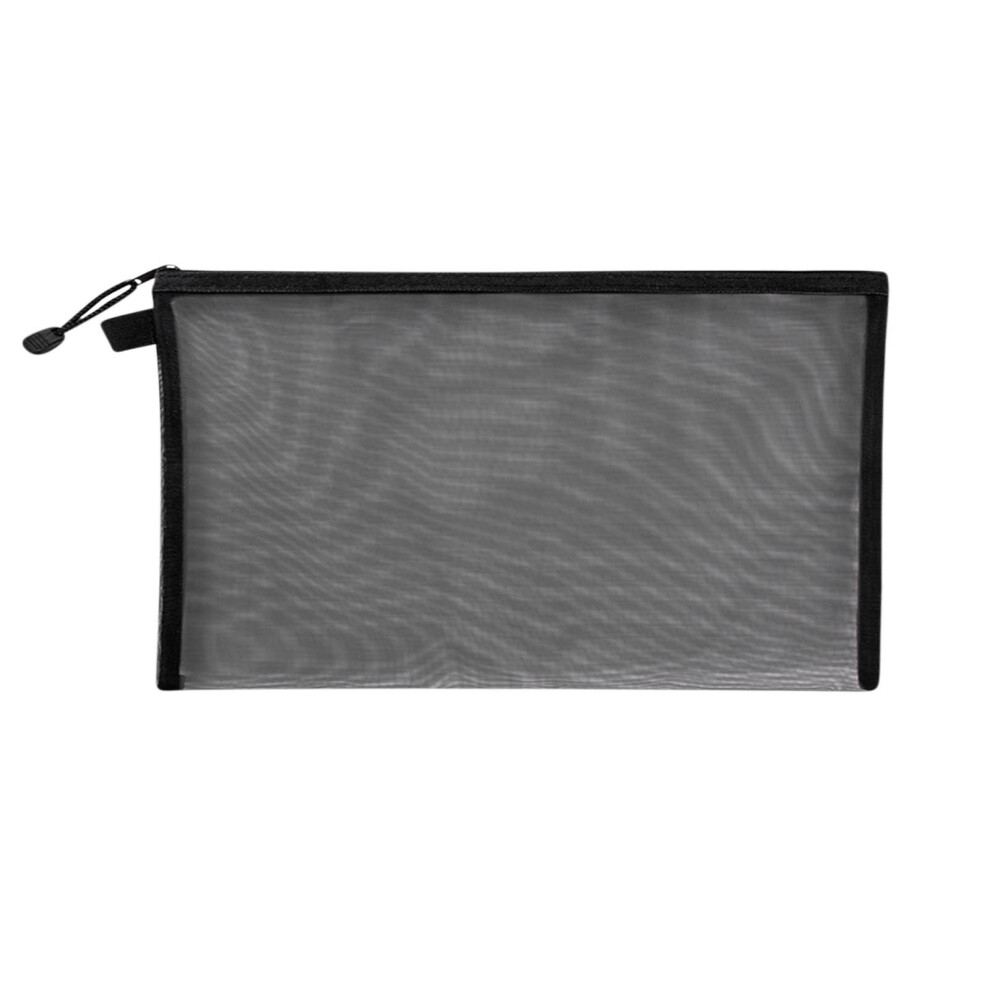 Blank canvas zipper pouch for DIY craft black