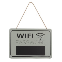 WiFi-passordvisningsskilt Retro tavle grå