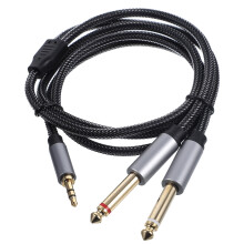 Kabel stereo 3,5 do 1/4, adapter, rozdzielacz, kabel rozdzielający, linia telefoniczna, miedziany
