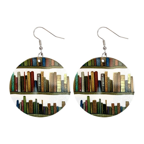 Pendientes con forma de libro para amantes de los libros (1 par)