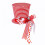 Christmas tree topper black and white plaid top hat with bow 7