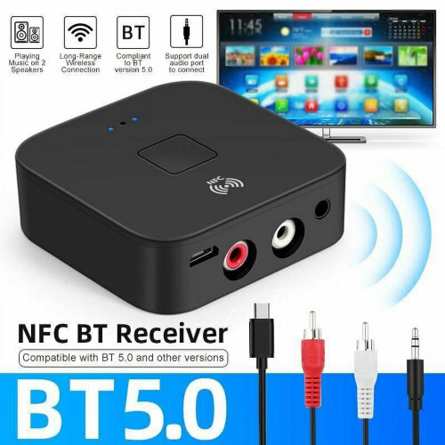 Bluetooth 5.0 Audio Receiver with NFC and Low Latency RCA 2