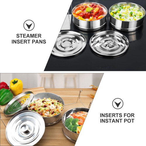 Stainless Steel Stackable Steamer Insert Pans 1