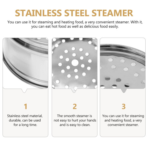 Stainless Steel Steamer Lid Set 2 Pieces 2