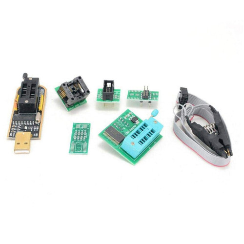 2X CH341A BIOS USB Programmierer SOP8 DIP8 1,8V Konvertierung Buchse 8-Pin Test Clip Set für  oder Hauptplatine 2